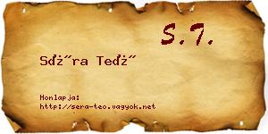 Séra Teó névjegykártya
